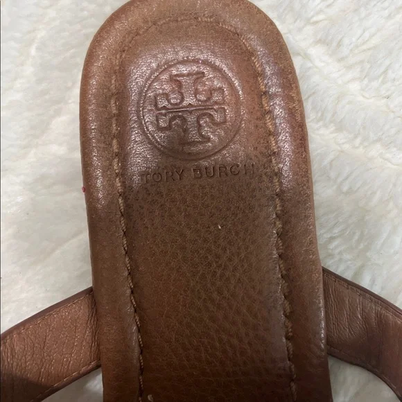 Tory Burch “Jolie” Leather Thong Sandals – Cognac Brown | Sz 7 - Picture 3 of 10